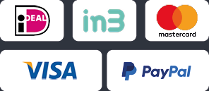 betaal bij ons met Ideal, Mastercard, Visa of Paypal