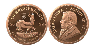 2022 1/4 Oz Krugerrand met speciaal muntteken! Ter ere van Queen Elizabeth II