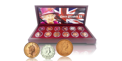 Uw set met 12 Koningin Elizabeth munten