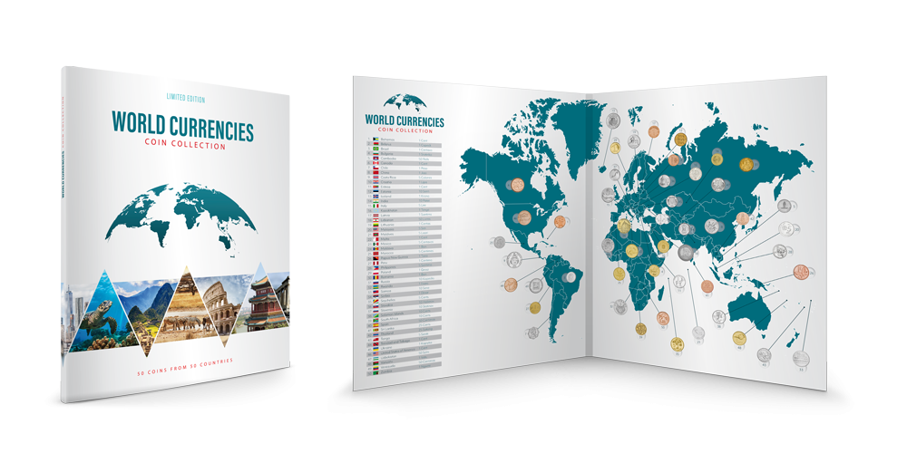 Koop munten online - Complete set - 50 munten uit 50 landen Koop munten online - Complete set - 50 munten uit 50 landen