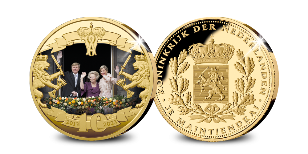 De vergulde jubileumuitgifte – “ De inhuldiging” 10 jaar Koning Willem-Alexander