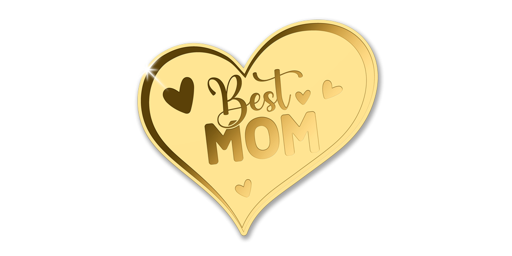 Een puur gouden hartvormig geschenk voor Moederdag!