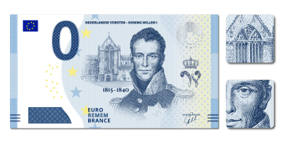 Gratis Euro-Herdenkingsbiljet Koning Willem I  (Start reeks 1/3)