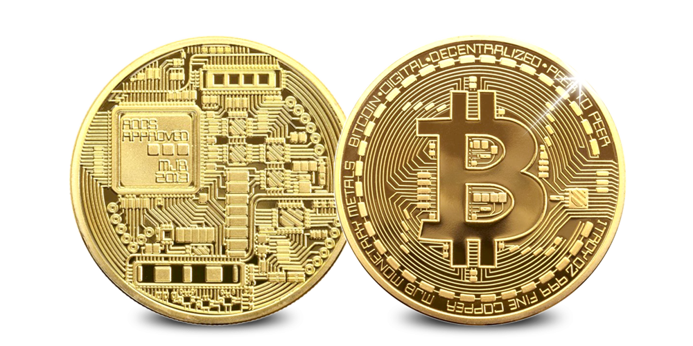 De Bitcoin is de bekendste cryptovaluta, Goud vergulde Bitcoin token