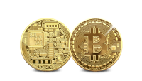 De Bitcoin is de bekendste cryptovaluta, Goud vergulde Bitcoin token