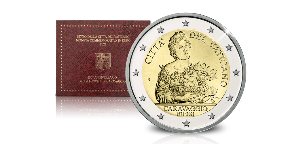 Officiële €2-Herdenkingsmunt uit Vaticaanstad 2021 - Caravaggio Officiële €2-Herdenkingsmunt uit Vaticaanstad 2021 - Caravaggio