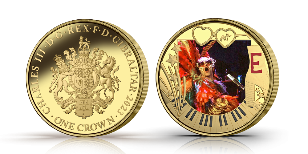 5 kleurrijke vergulde Elton John munten eerbetoon aan een muzieklegende!