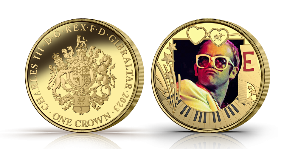 5 kleurrijke vergulde Elton John munten eerbetoon aan een muzieklegende!