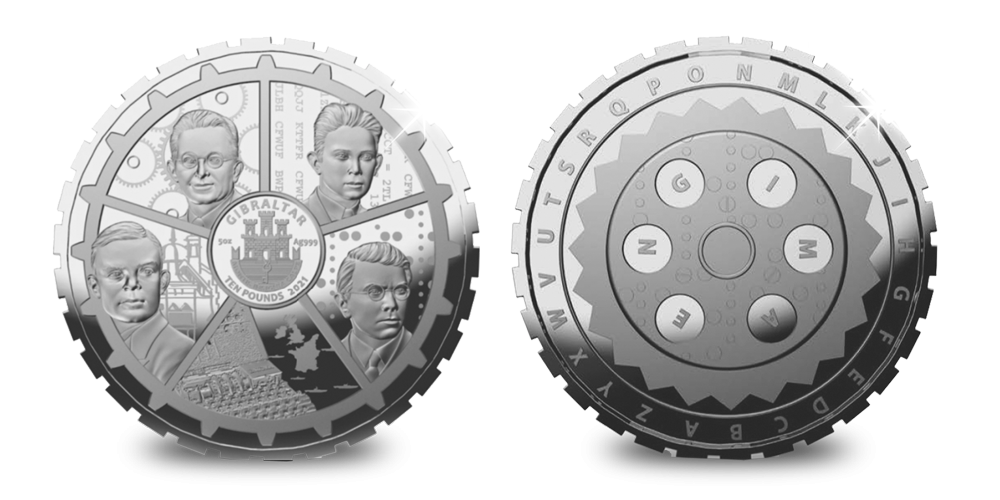 Grote zilveren Enigma munt eert de helden die WWII eindigde! Grote zilveren Enigma munt eert de helden die WWII eindigde!