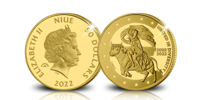 24-karaats massief gouden munt ‘De Mythe van Europa’