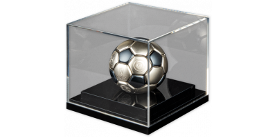 Balvormige grote zilveren FIFA voetbalmunt
