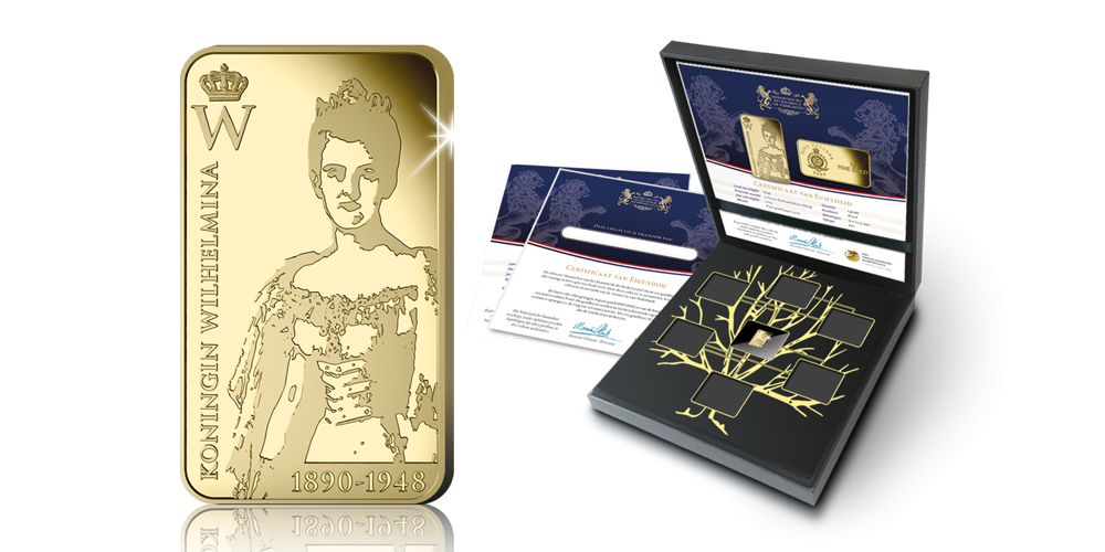 De exclusieve Wilhelmina goudbaar. Nu met € 100 introductie korting De exclusieve Wilhelmina goudbaar. Nu met € 100 introductie korting