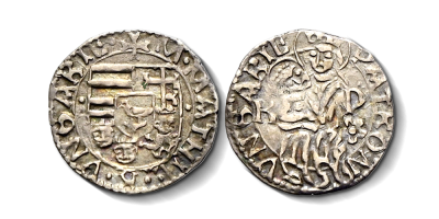Uw originele zilveren munt uit de Middeleeuwen met Maria & kind
