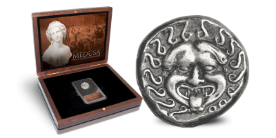 Zilveren Medusa munt