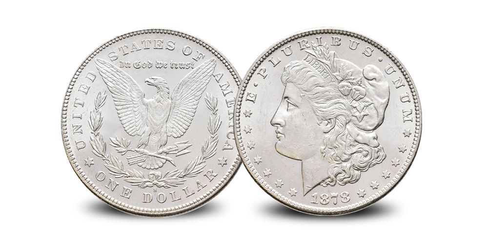 Bestel nu deze 2 iconische Dollars de eerste- en de laatste zilveren Morgan Dollar