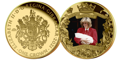 Uw Prinses Diana munt 'De Moeder' geslagen in Humanium Fairmined goud verguld (start reeks 1/3)