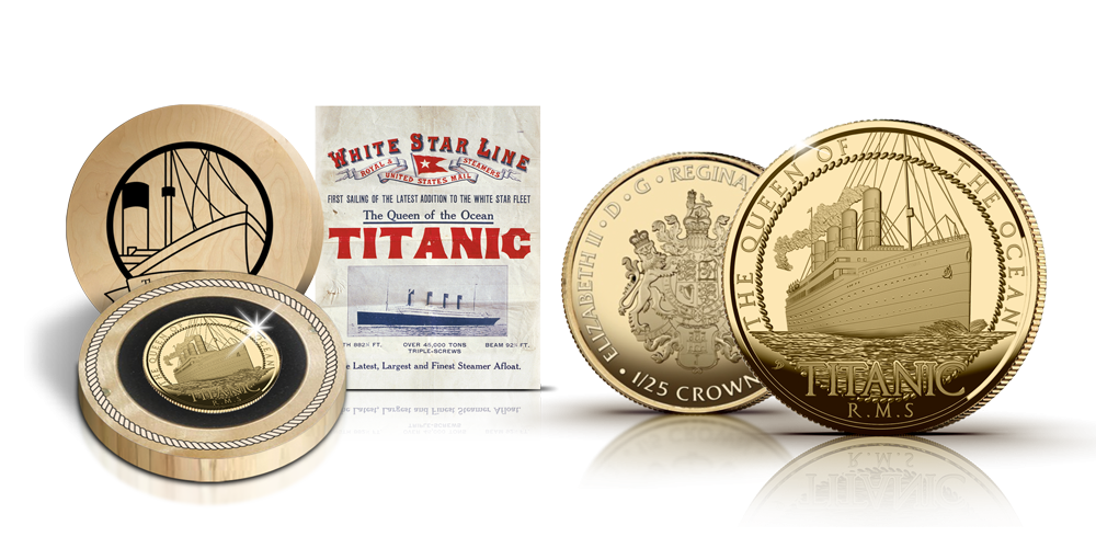 De Titanic in 24-karaats massief goud De Titanic in 24-karaats massief goud