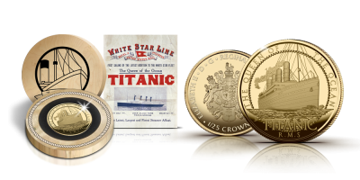 De Massief gouden 1/5 Oz Titanic munt 
