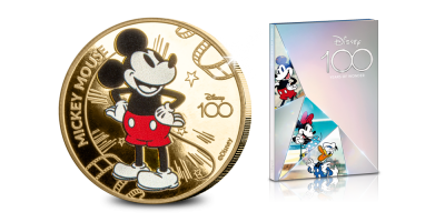 Limited edition: Vergulde Mickey Mouse themamunt