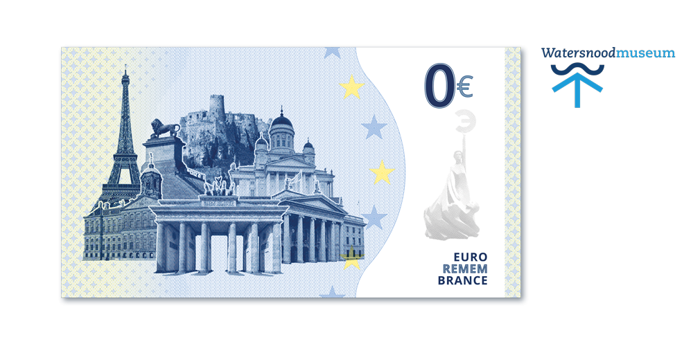 Uw officiële Euro-Herdenkingsbiljet ter ere van 70 jaar Watersnoodramp 