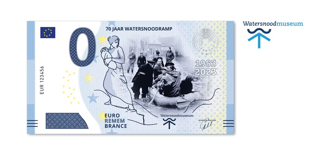Uw officiële Euro-Herdenkingsbiljet ter ere van 70 jaar Watersnoodramp Uw officiële Euro-Herdenkingsbiljet ter ere van 70 jaar Watersnoodramp