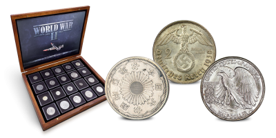 Set van 20 originele zilveren Tweede Wereldoorlog munten